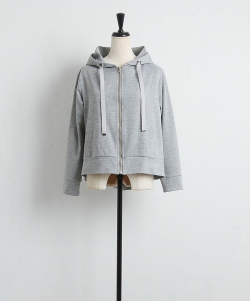 tocco closet（トッコ　クローゼット）の「バックフリル裏毛パーカー（パーカー・レディース・ブラック/グレー・M）」の14枚目の写真