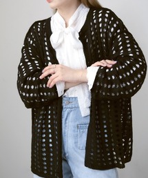 【WEB限定】メッシュ編み2WAYカーディガン