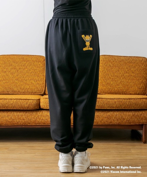 RASVOA（ラスボア）の「【Ｇａｒｆｉｅｌｄコラボ】カレッジルームスウェットパンツ（スウェットパンツ・レディース・ブラック/オフホワイト・FREE）」の5枚目の写真