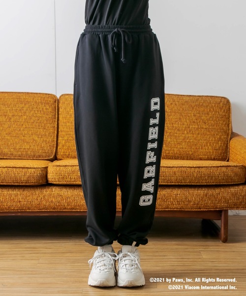 RASVOA（ラスボア）の「【Ｇａｒｆｉｅｌｄコラボ】カレッジルームスウェットパンツ（スウェットパンツ・レディース・ブラック/オフホワイト・FREE）」の8枚目の写真