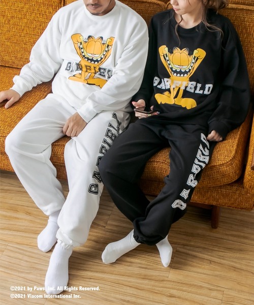 RASVOA（ラスボア）の「【Ｇａｒｆｉｅｌｄコラボ】カレッジルームスウェットパンツ（スウェットパンツ・レディース・ブラック/オフホワイト・FREE）」の12枚目の写真