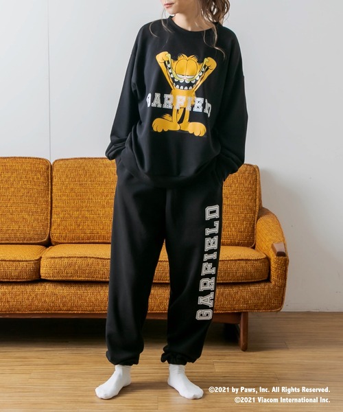 RASVOA（ラスボア）の「【Ｇａｒｆｉｅｌｄコラボ】カレッジルームスウェットパンツ（スウェットパンツ・レディース・ブラック/オフホワイト・FREE）」の13枚目の写真