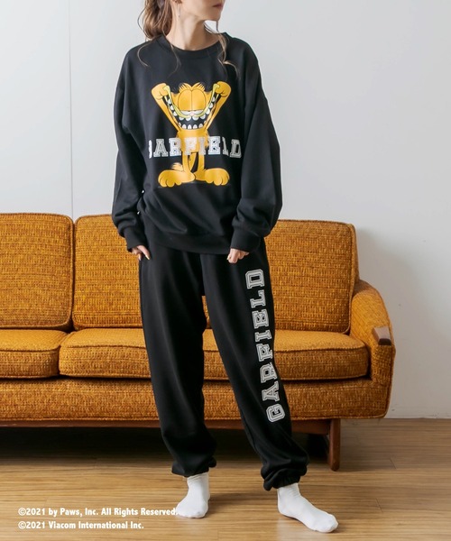 RASVOA（ラスボア）の「【Ｇａｒｆｉｅｌｄコラボ】カレッジルームスウェットパンツ（スウェットパンツ・レディース・ブラック/オフホワイト・FREE）」の20枚目の写真