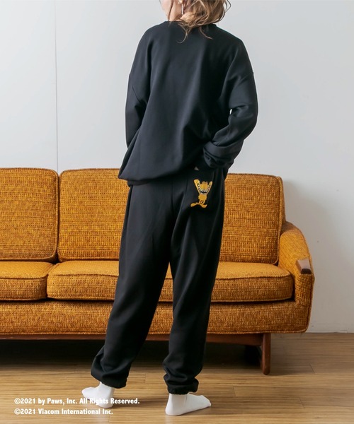 RASVOA（ラスボア）の「【Ｇａｒｆｉｅｌｄコラボ】カレッジルームスウェットパンツ（スウェットパンツ・レディース・ブラック/オフホワイト・FREE）」の7枚目の写真