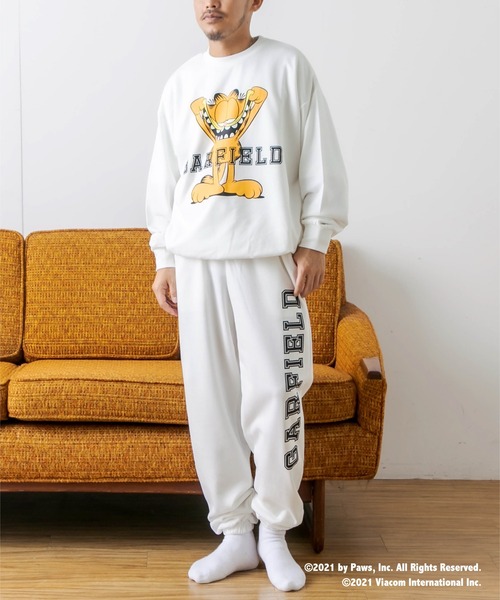 RASVOA（ラスボア）の「【Ｇａｒｆｉｅｌｄコラボ】カレッジルームスウェットパンツ（スウェットパンツ・レディース・ブラック/オフホワイト・FREE）」の14枚目の写真