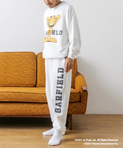 RASVOA（ラスボア）の「【Ｇａｒｆｉｅｌｄコラボ】カレッジルームスウェットパンツ（スウェットパンツ・レディース・ブラック/オフホワイト・FREE）」の21枚目の写真