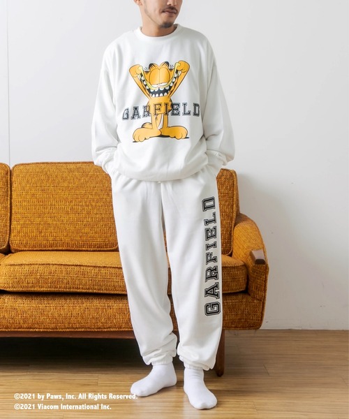 RASVOA（ラスボア）の「【Ｇａｒｆｉｅｌｄコラボ】カレッジルームスウェットパンツ（スウェットパンツ・レディース・ブラック/オフホワイト・FREE）」の10枚目の写真