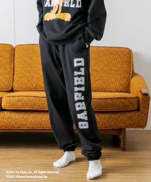 RASVOA（ラスボア）の「【Ｇａｒｆｉｅｌｄコラボ】カレッジルームスウェットパンツ（スウェットパンツ・レディース・ブラック/オフホワイト・FREE）」の16枚目の写真