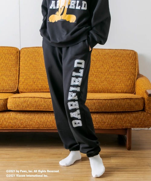 RASVOA（ラスボア）の「【Ｇａｒｆｉｅｌｄコラボ】カレッジルームスウェットパンツ（スウェットパンツ・レディース・ブラック/オフホワイト・FREE）」の9枚目の写真