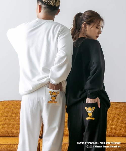 RASVOA（ラスボア）の「【Ｇａｒｆｉｅｌｄコラボ】カレッジルームスウェットパンツ（スウェットパンツ・レディース・ブラック/オフホワイト・FREE）」の19枚目の写真