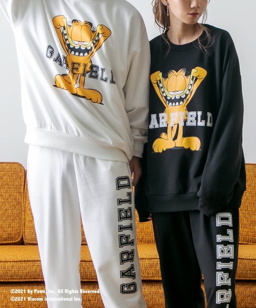 RASVOA（ラスボア）の「【Ｇａｒｆｉｅｌｄコラボ】カレッジルームスウェットパンツ（スウェットパンツ・レディース・ブラック/オフホワイト・FREE）」の22枚目の写真