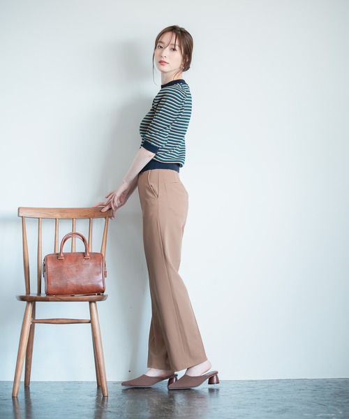 Andemiu（アンデミュウ）の「マルチボーダーニット228378（ニット/セーター・レディース・ベージュ/ネイビー/ボルドー・FREE）」の10枚目の写真