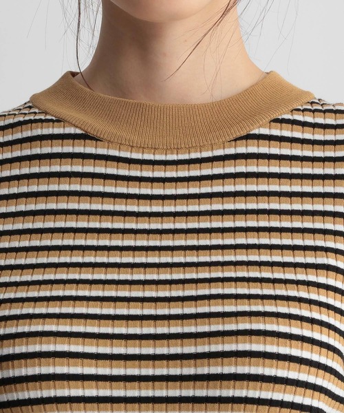 Andemiu（アンデミュウ）の「マルチボーダーニット228378（ニット/セーター・レディース・ベージュ/ネイビー/ボルドー・FREE）」の16枚目の写真