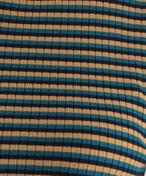 Andemiu（アンデミュウ）の「マルチボーダーニット228378（ニット/セーター・レディース・ベージュ/ネイビー/ボルドー・FREE）」の9枚目の写真