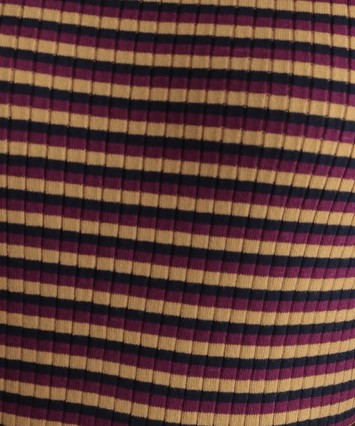 Andemiu（アンデミュウ）の「マルチボーダーニット228378（ニット/セーター・レディース・ベージュ/ネイビー/ボルドー・FREE）」の12枚目の写真