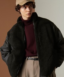 EMMA CLOTHES | リバーシブル オーバーサイズ スタンドカラー ボア切替 エコダウンジャケット EMMA CLOTHES 2021～2022 WINTER(ダウンジャケット/コート)