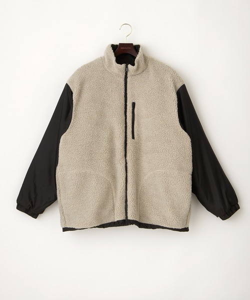 EMMA CLOTHES（エマクローズ）の「リバーシブル オーバーサイズ スタンドカラー ボア切替 エコダウンジャケット EMMA CLOTHES（ダウンジャケット/コート・メンズ・ブラック系その他/ブラウン系その他/ベージュ系その他・M/L）」の20枚目の写真