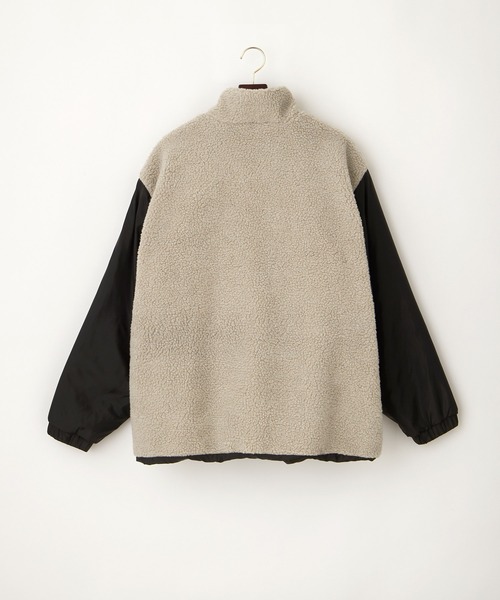 EMMA CLOTHES（エマクローズ）の「リバーシブル オーバーサイズ スタンドカラー ボア切替 エコダウンジャケット EMMA CLOTHES（ダウンジャケット/コート・メンズ・ブラック系その他/ブラウン系その他/ベージュ系その他・M/L）」の21枚目の写真