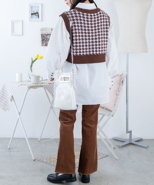 WEGO（ウィゴー）の「WEGO/コーデュロイフリンジフレアパンツ（その他パンツ・レディース・ベージュ/ブラック/ブラウン・SMALL/MEDIUM）」の9枚目の写真