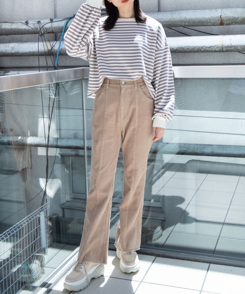 WEGO（ウィゴー）の「WEGO/コーデュロイフリンジフレアパンツ（その他パンツ・レディース・ベージュ/ブラック/ブラウン・SMALL/MEDIUM）」の10枚目の写真