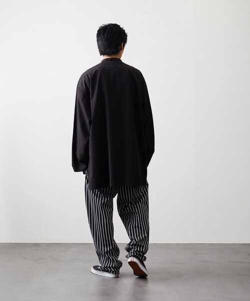 HINSON(ヒンソン)の「HINSON/ヒンソン バンドカラー プルオーバーシャツ(シャツ/ブラウス・メンズ・その他13/ブラック/ナチュラル/ホワイト・MEDIUM/LARGE)」の21枚目の写真