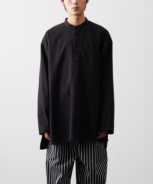 HINSON(ヒンソン)の「HINSON/ヒンソン バンドカラー プルオーバーシャツ(シャツ/ブラウス・メンズ・その他13/ブラック/ナチュラル/ホワイト・MEDIUM/LARGE)」の15枚目の写真