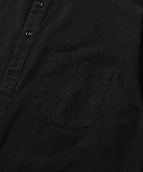 HINSON(ヒンソン)の「HINSON/ヒンソン バンドカラー プルオーバーシャツ(シャツ/ブラウス・メンズ・その他13/ブラック/ナチュラル/ホワイト・MEDIUM/LARGE)」の6枚目の写真