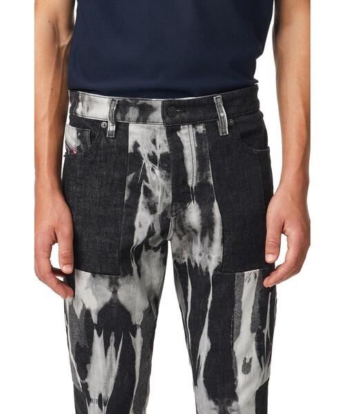 DIESEL（ディーゼル）の「FW21 ブラックデニムパンツ パッチワーク スリム（デニムパンツ・メンズ・ブラック・26inch/34inch/32inch/30inch/36inch/28inch）」の10枚目の写真