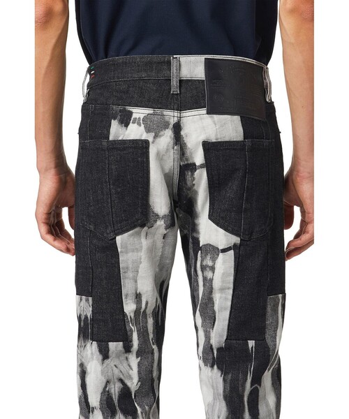 DIESEL（ディーゼル）の「FW21 ブラックデニムパンツ パッチワーク スリム（デニムパンツ・メンズ・ブラック・26inch/34inch/32inch/30inch/36inch/28inch）」の9枚目の写真