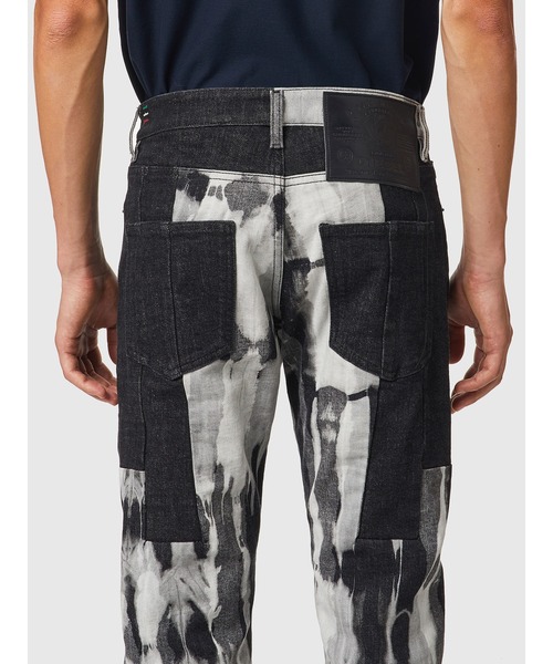 DIESEL（ディーゼル）の「FW21 ブラックデニムパンツ パッチワーク スリム（デニムパンツ・メンズ・ブラック・26inch/34inch/32inch/30inch/36inch/28inch）」の5枚目の写真