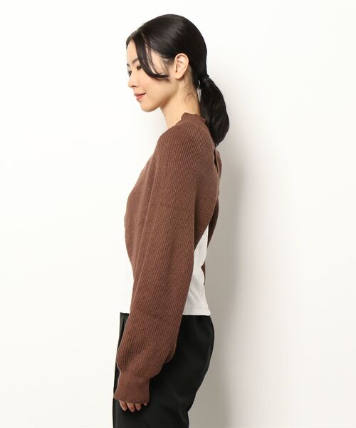 Bab（バブ）の「【WEB限定】ハイネックボレロ（ニット/セーター・レディース・ブラウン/アイボリー・FREE）」の9枚目の写真