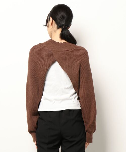 Bab（バブ）の「【WEB限定】ハイネックボレロ（ニット/セーター・レディース・ブラウン/アイボリー・FREE）」の12枚目の写真