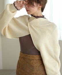 Bab | 【WEB限定】ハイネックボレロ(ニット/セーター)