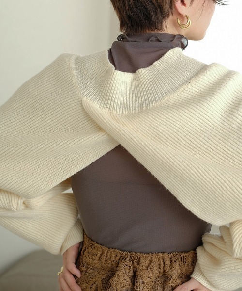 Bab（バブ）の「【WEB限定】ハイネックボレロ（ニット/セーター・レディース・ブラウン/アイボリー・FREE）」の17枚目の写真