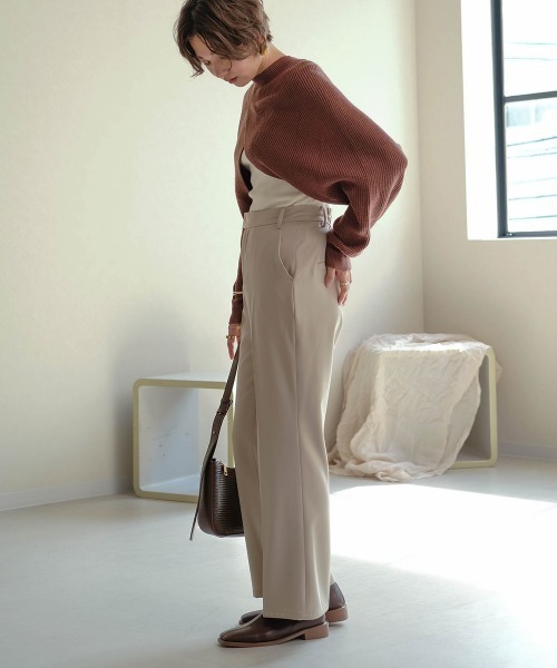 Bab（バブ）の「【WEB限定】ハイネックボレロ（ニット/セーター・レディース・ブラウン/アイボリー・FREE）」の8枚目の写真