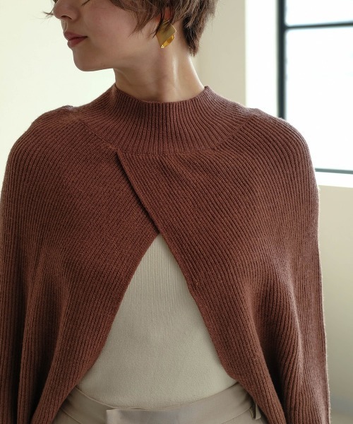 Bab（バブ）の「【WEB限定】ハイネックボレロ（ニット/セーター・レディース・ブラウン/アイボリー・FREE）」の16枚目の写真