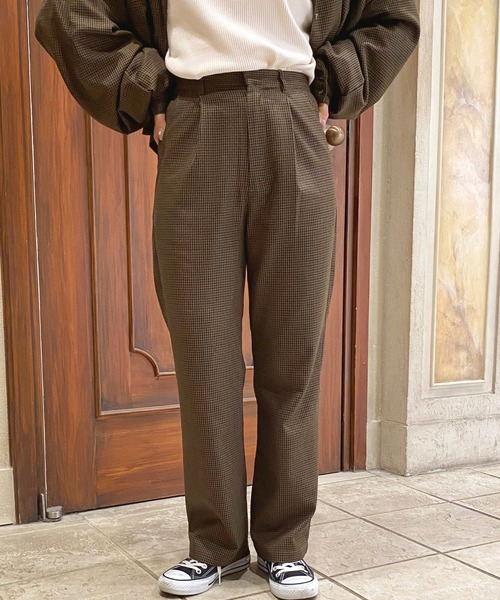 apres jour（アプレジュール）の「チェックストレートパンツ【ZOZOTOWN限定アイテム】（その他パンツ・レディース・ブラウン系その他/ベージュ・MEDIUM/SMALL/X-LARGE）」の7枚目の写真