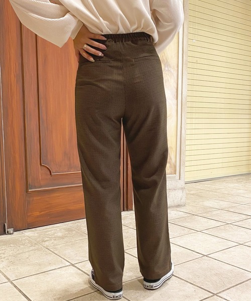 apres jour（アプレジュール）の「チェックストレートパンツ【ZOZOTOWN限定アイテム】（その他パンツ・レディース・ブラウン系その他/ベージュ・MEDIUM/SMALL/X-LARGE）」の10枚目の写真