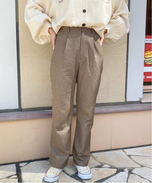 apres jour（アプレジュール）の「チェックストレートパンツ【ZOZOTOWN限定アイテム】（その他パンツ・レディース・ブラウン系その他/ベージュ・MEDIUM/SMALL/X-LARGE）」の22枚目の写真