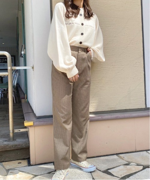 apres jour（アプレジュール）の「チェックストレートパンツ【ZOZOTOWN限定アイテム】（その他パンツ・レディース・ブラウン系その他/ベージュ・MEDIUM/SMALL/X-LARGE）」の20枚目の写真