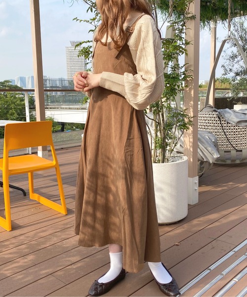 apres jour(アプレジュール)の「サイドプリーツキャミワンピ【ZOZOTOWN限定アイテム】【9PO】(ワンピース・レディース・ベージュ/カーキ/ブラウン系その他・X-LARGE/MEDIUM/SMALL)」の9枚目の写真