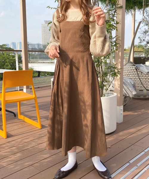 apres jour(アプレジュール)の「サイドプリーツキャミワンピ【ZOZOTOWN限定アイテム】【9PO】(ワンピース・レディース・ベージュ/カーキ/ブラウン系その他・X-LARGE/MEDIUM/SMALL)」の10枚目の写真