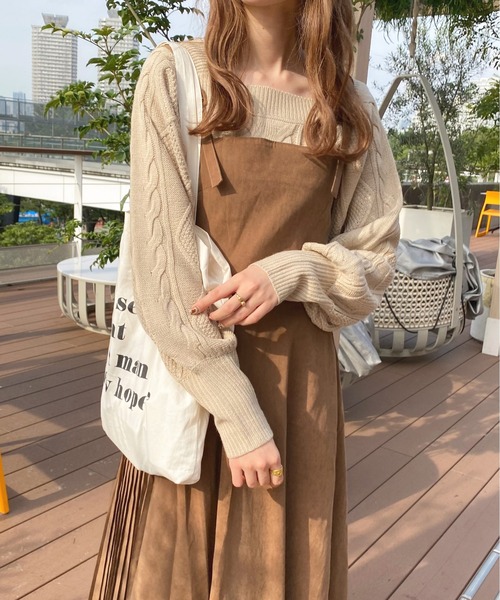 apres jour(アプレジュール)の「サイドプリーツキャミワンピ【ZOZOTOWN限定アイテム】【9PO】(ワンピース・レディース・ベージュ/カーキ/ブラウン系その他・X-LARGE/MEDIUM/SMALL)」の5枚目の写真