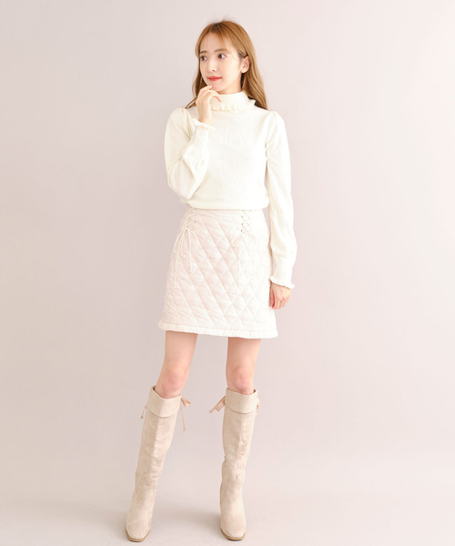 CPGキルティングミニスカート ホワイト TITTY&CO.（ティティーアンドコー）の「【TITTY&CO.】パステル