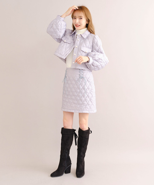 TITTY&CO.（ティティーアンドコー）の「【TITTY&CO.】パステルキルティングミニスカート（スカート・レディース・ライトブルー/オフホワイト/ピンク・SMALL/MEDIUM）」の7枚目の写真