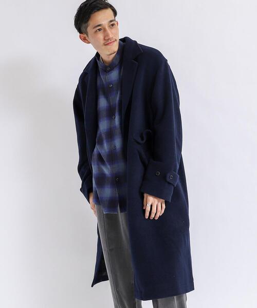 coen(コーエン)の「ビッグシルエットチェスターコート(チェスターコート・メンズ・ブラック/ネイビー・SMALL/MEDIUM/LARGE/X-LARGE)」の13枚目の写真