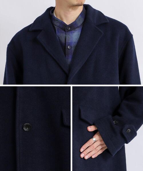 coen(コーエン)の「ビッグシルエットチェスターコート(チェスターコート・メンズ・ブラック/ネイビー・SMALL/MEDIUM/LARGE/X-LARGE)」の18枚目の写真