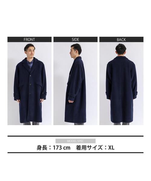 coen(コーエン)の「ビッグシルエットチェスターコート(チェスターコート・メンズ・ブラック/ネイビー・SMALL/MEDIUM/LARGE/X-LARGE)」の22枚目の写真
