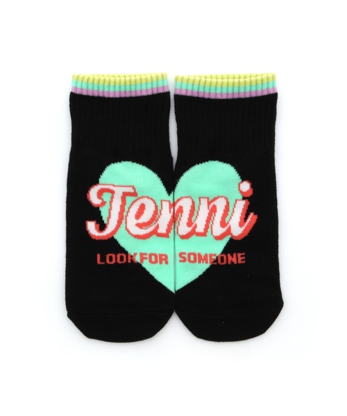 JENNI love(ジェニィラブ)の「ハートロゴリブショートソックス(ソックス/靴下・キッズ・ミント/ブラック/ラベンダー・22-24cm/19-21cm)」の2枚目の写真