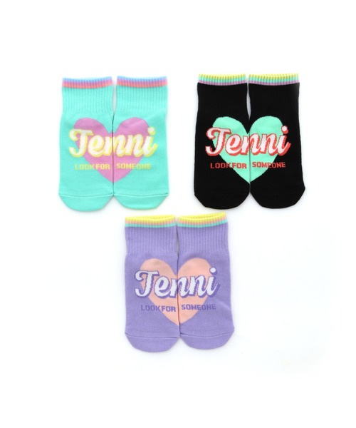 JENNI love(ジェニィラブ)の「ハートロゴリブショートソックス(ソックス/靴下・キッズ・ミント/ブラック/ラベンダー・22-24cm/19-21cm)」の6枚目の写真